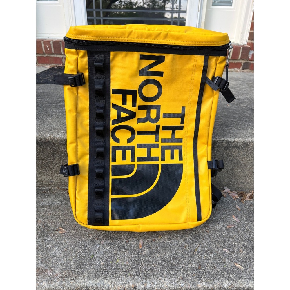 The North Face Base Camp Fuse Box Backpack Yellow Black Laptop Daypack 30L